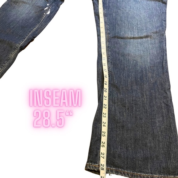 L.L. Bean Favorite Fit Women’s 16 Petite plaid lined blue jeans PRELOVED - Picture 8 of 13